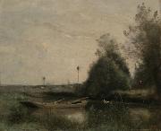 Pond at Mortain-Manche Jean-Baptiste-Camille Corot
